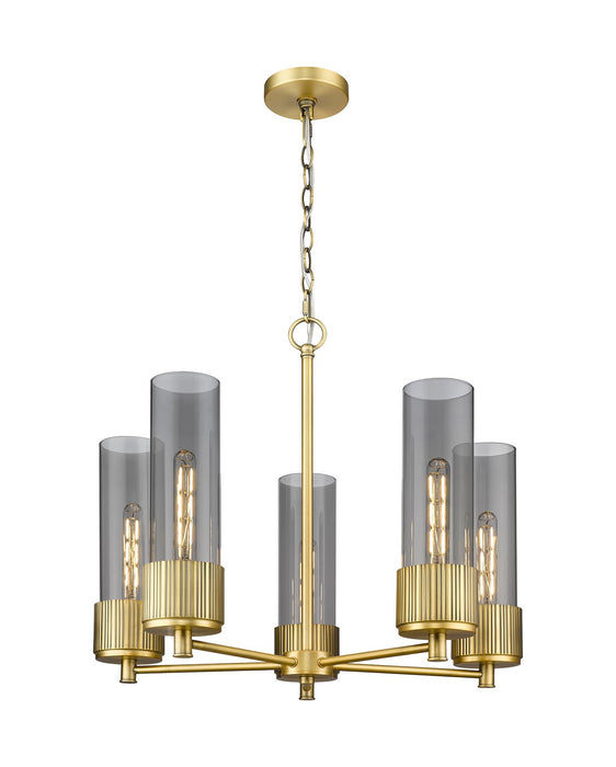 Innovations 428-5CR-BB-G428-12SM LED Chandelier, Brushed Brass
