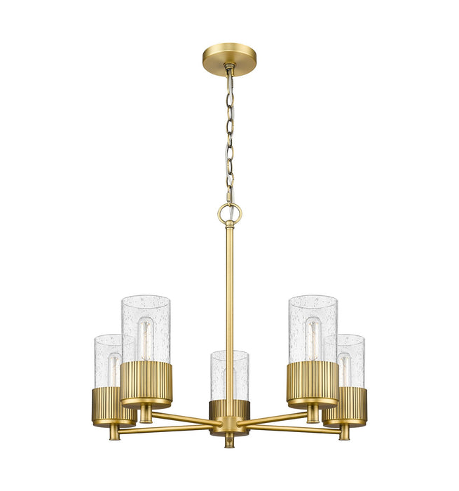 Innovations 428-5CR-BB-G428-7SDY LED Chandelier, Brushed Brass
