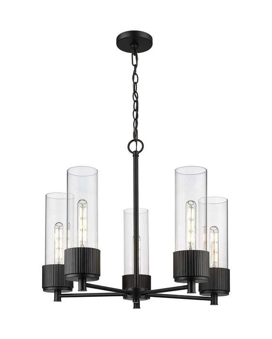 Innovations 428-5CR-BK-G428-12CL LED Chandelier, Matte Black