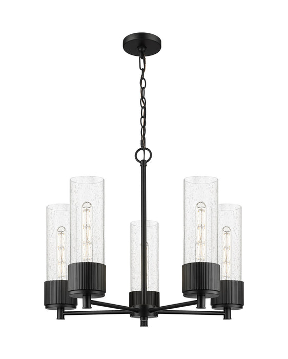 Innovations 428-5CR-BK-G428-12SDY LED Chandelier, Matte Black
