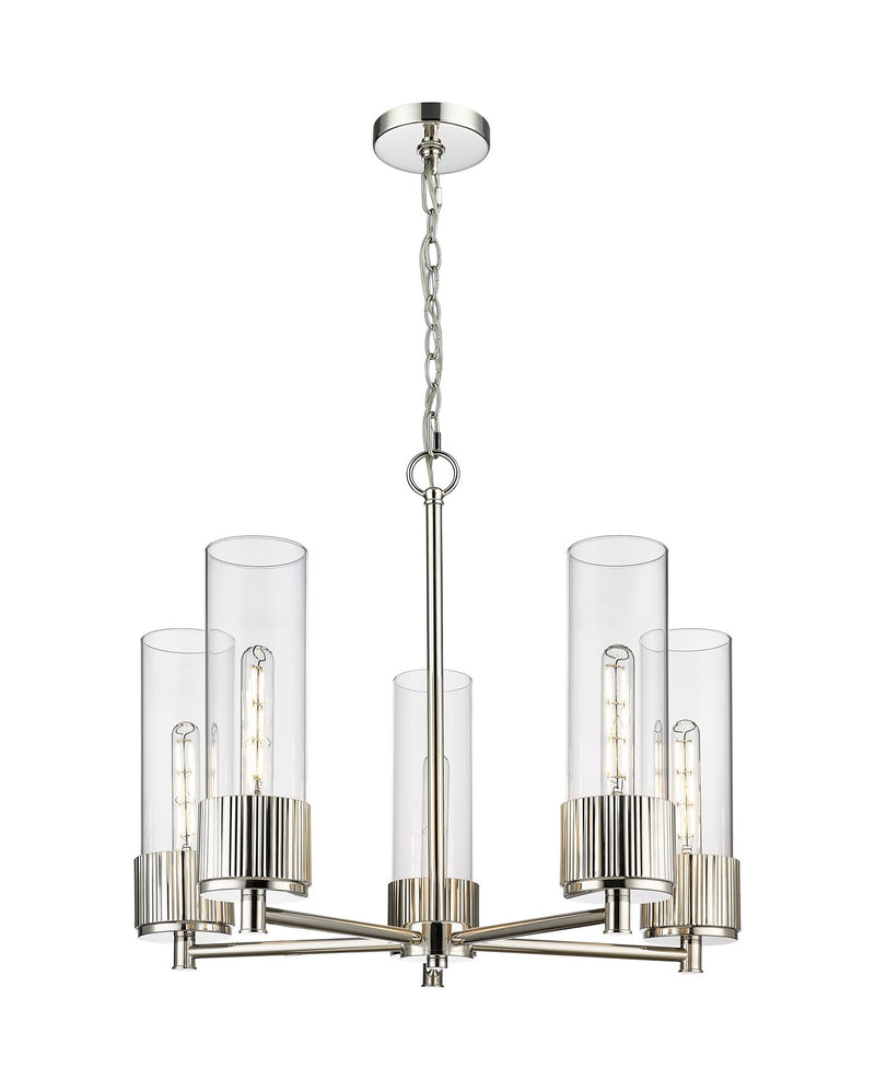 Innovations 428-5CR-PN-G428-12CL LED Chandelier, Polished Nickel