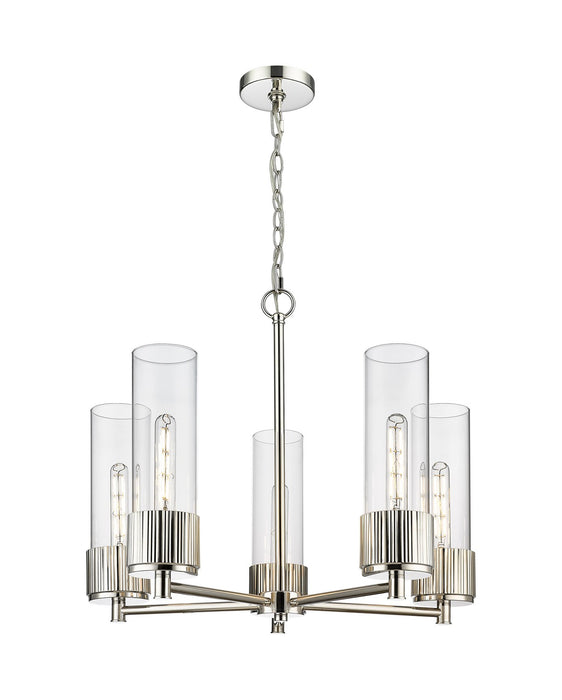 Innovations 428-5CR-PN-G428-12CL LED Chandelier, Polished Nickel