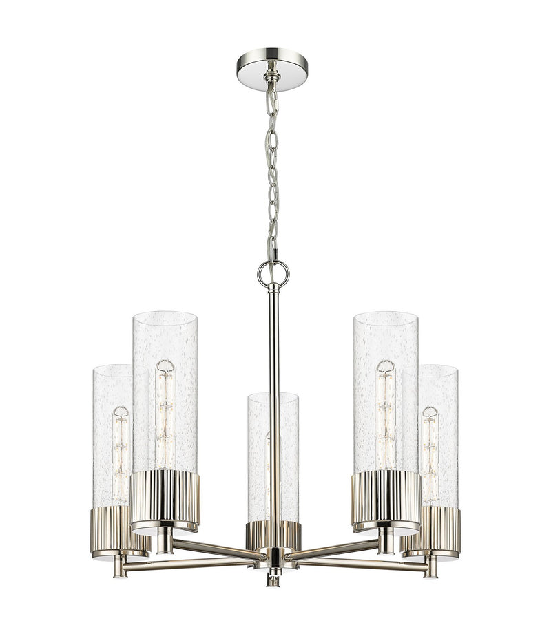 Innovations 428-5CR-PN-G428-12SDY LED Chandelier, Polished Nickel