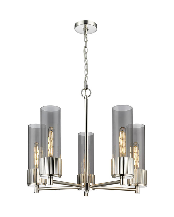 Innovations 428-5CR-PN-G428-12SM LED Chandelier, Polished Nickel