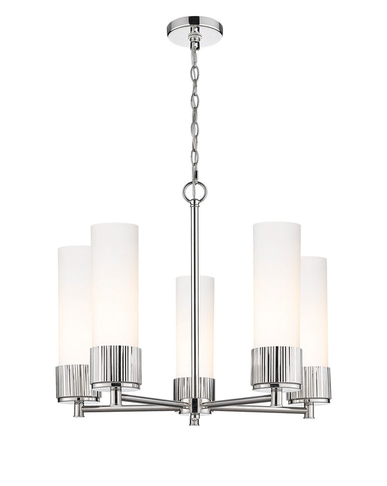 Innovations 428-5CR-PN-G428-12WH LED Chandelier, Polished Nickel
