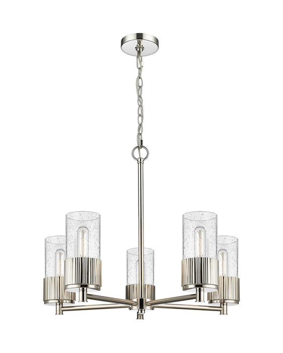 Innovations 428-5CR-PN-G428-7SDY LED Chandelier, Polished Nickel