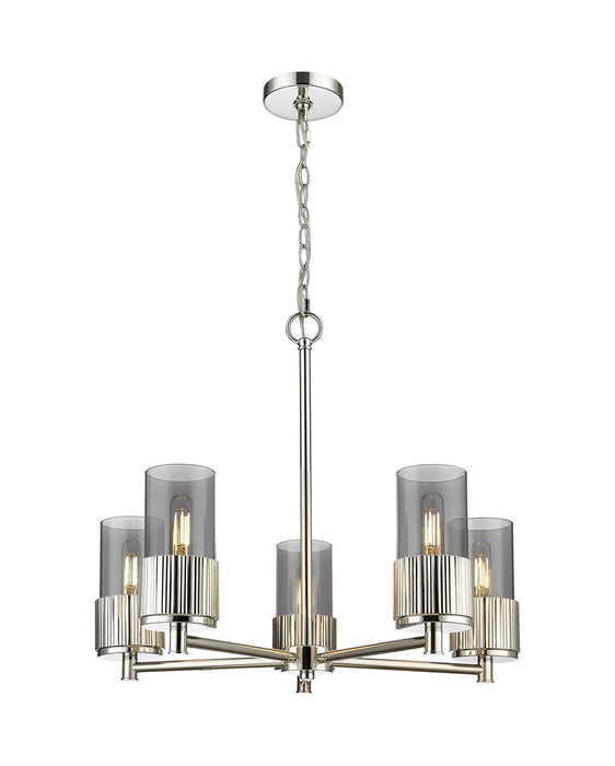 Innovations 428-5CR-PN-G428-7SM LED Chandelier, Polished Nickel