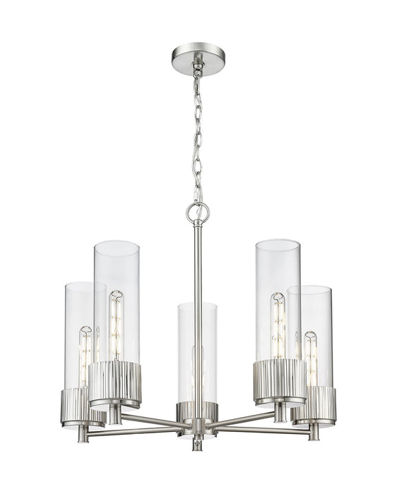 Innovations 428-5CR-SN-G428-12CL LED Chandelier, Satin Nickel