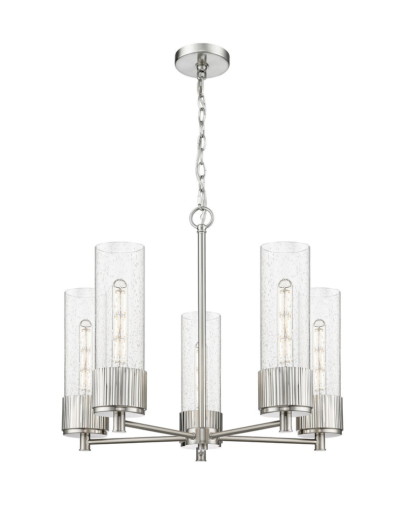 Innovations 428-5CR-SN-G428-12SDY LED Chandelier, Satin Nickel