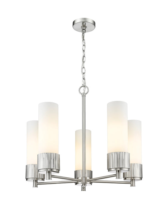 Innovations 428-5CR-SN-G428-12WH LED Chandelier, Satin Nickel