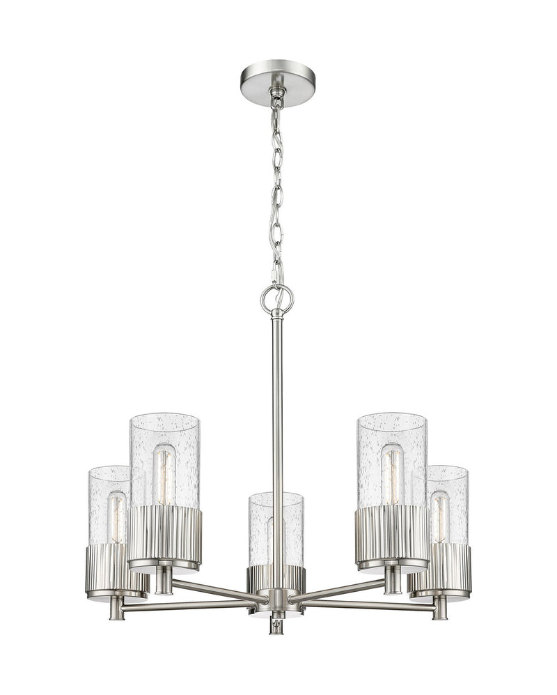 Innovations 428-5CR-SN-G428-7SDY LED Chandelier, Satin Nickel