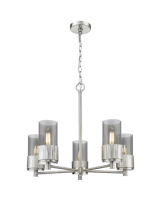 Innovations 428-5CR-SN-G428-7SM LED Chandelier, Satin Nickel