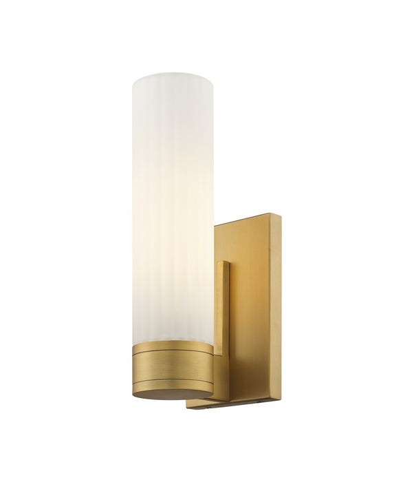 Innovations 429-1W-BB-G429-11WH LED Wall Sconce, Brushed Brass