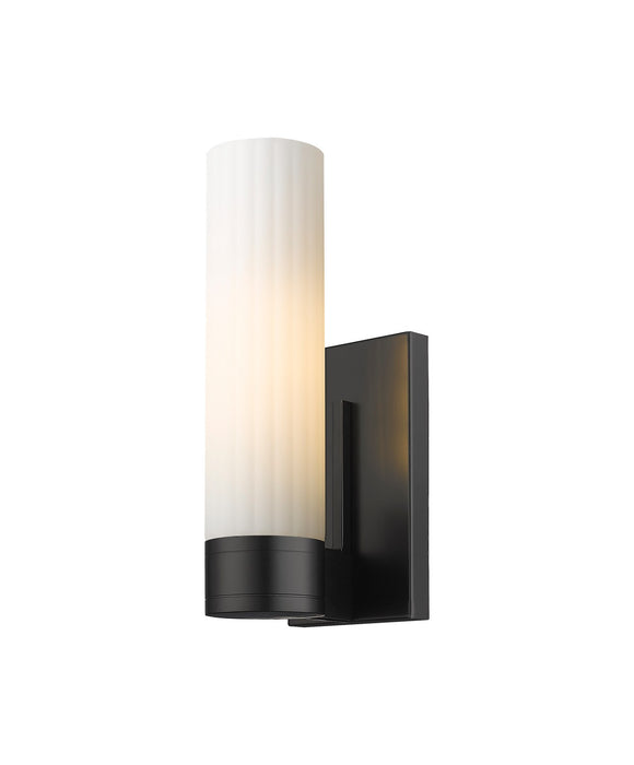 Innovations 429-1W-BK-G429-11WH LED Wall Sconce, Matte Black
