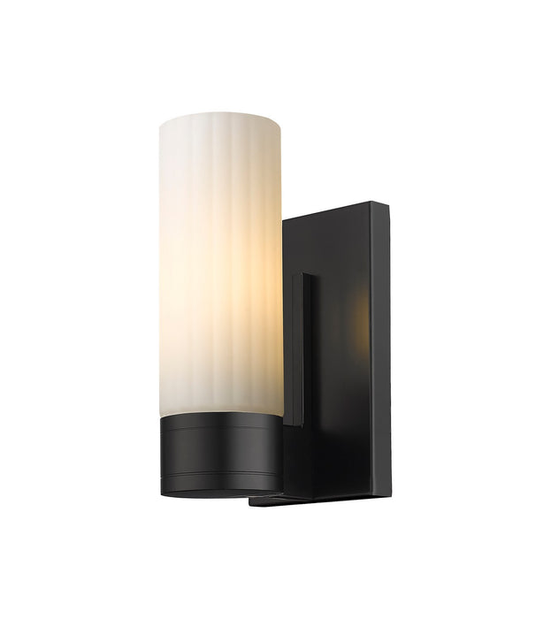 Innovations 429-1W-BK-G429-8WH LED Wall Sconce, Matte Black