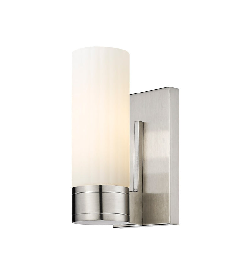 Innovations 429-1W-SN-G429-8WH LED Wall Sconce, Satin Nickel