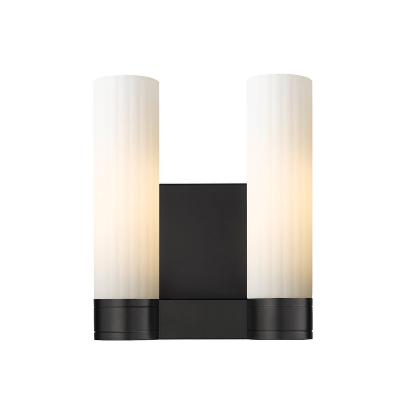 Innovations 429-2W-BK-G429-11WH LED Bath Vanity, Matte Black