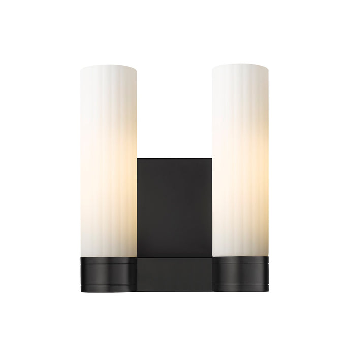 Innovations 429-2W-BK-G429-11WH LED Bath Vanity, Matte Black