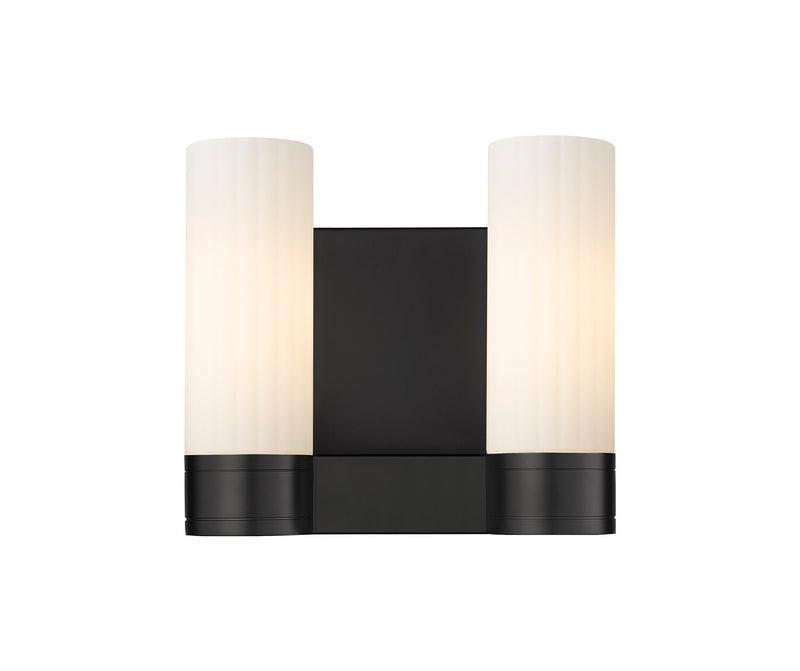 Innovations 429-2W-BK-G429-8WH LED Bath Vanity, Matte Black
