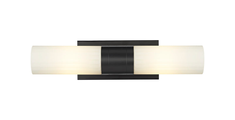 Innovations 429-2WL-BK-G429-8WH LED Bath Vanity, Matte Black