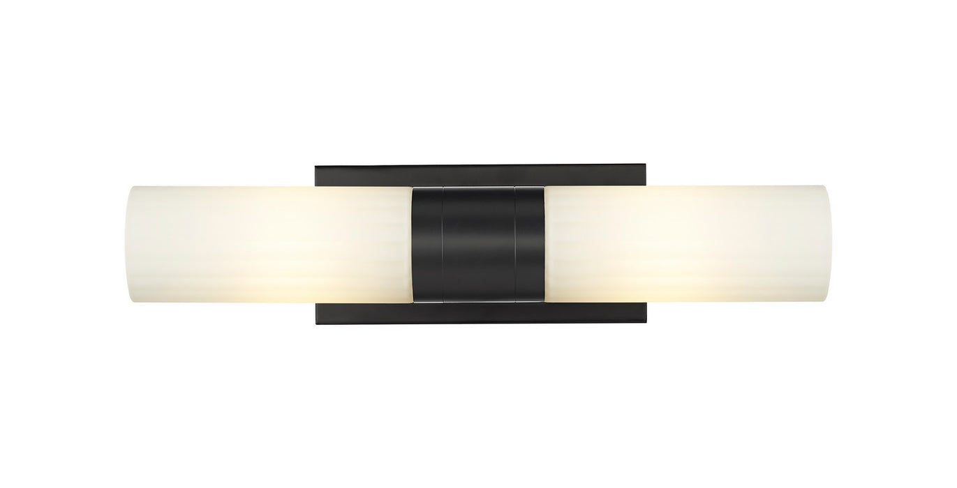 Innovations 429-2WL-BK-G429-8WH LED Bath Vanity, Matte Black