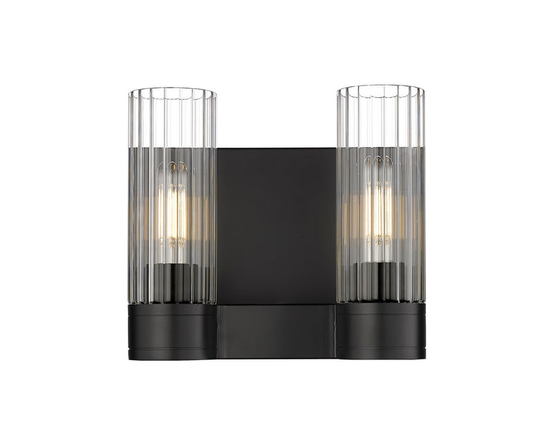 Innovations 429-2W-BK-G429-8CL LED Bath Vanity, Matte Black