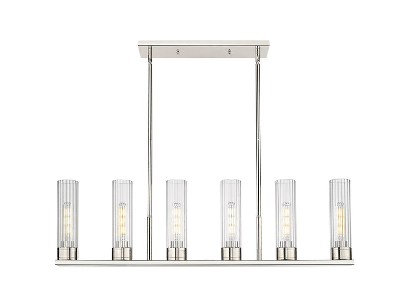 Innovations 429-6I-PN-G429-8CL LED Linear Pendant, Polished Nickel