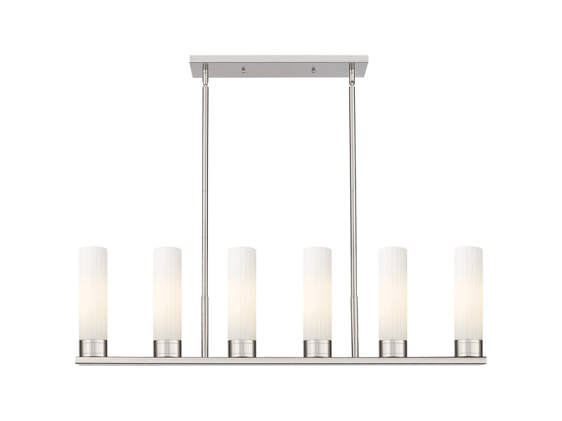 Innovations 429-6I-SN-G429-11WH LED Linear Pendant, Satin Nickel