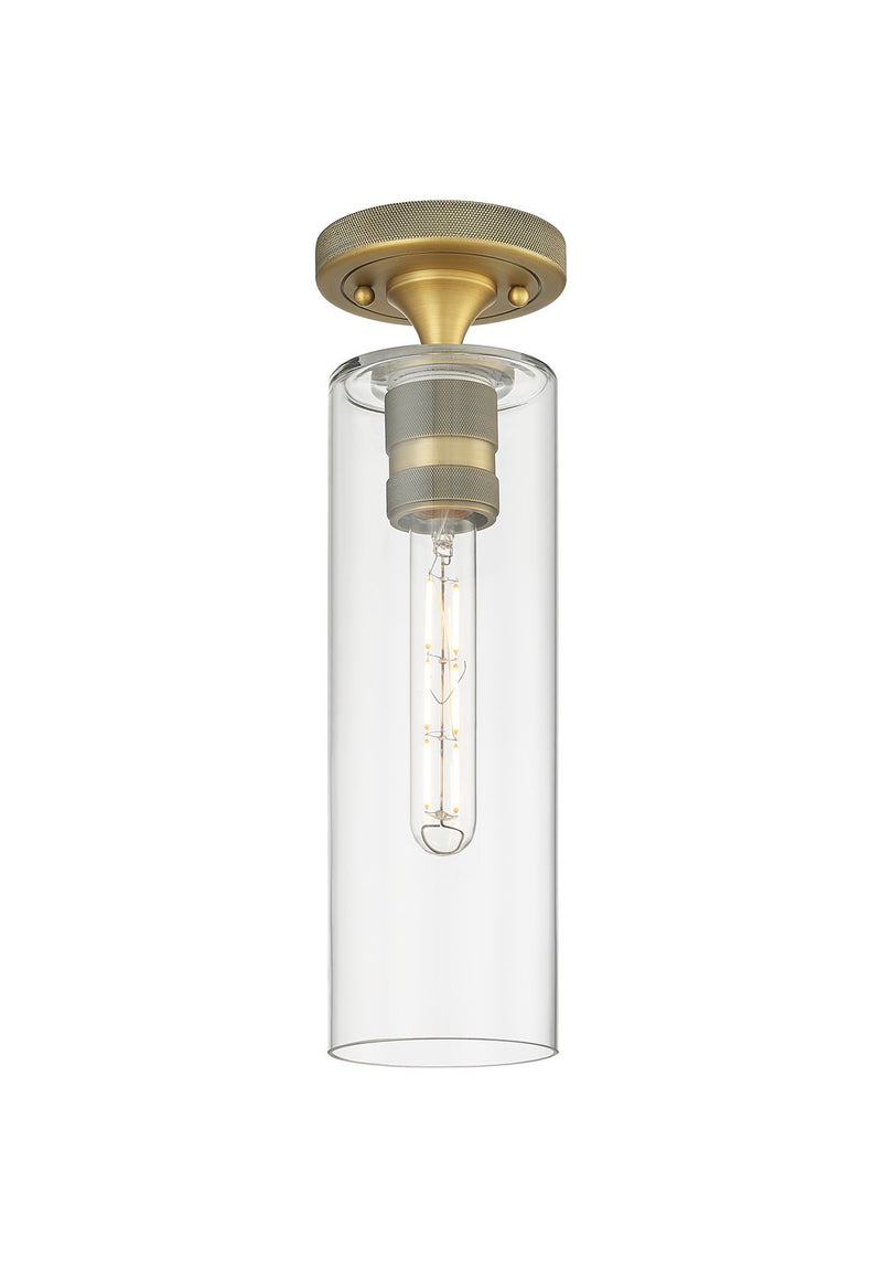 Innovations 434-1F-BB-G434-12CL LED Flush Mount, Brushed Brass
