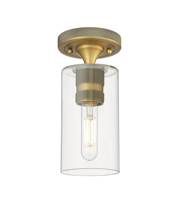 Innovations 434-1F-BB-G434-7CL LED Flush Mount, Brushed Brass