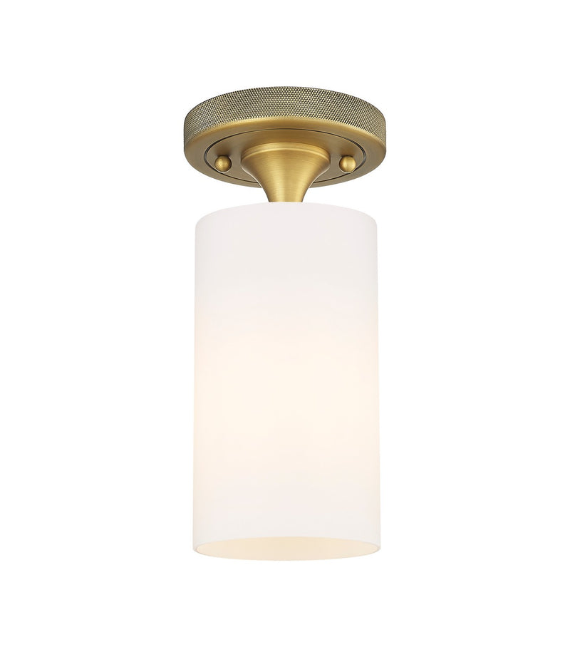 Innovations 434-1F-BB-G434-7WH LED Flush Mount, Brushed Brass