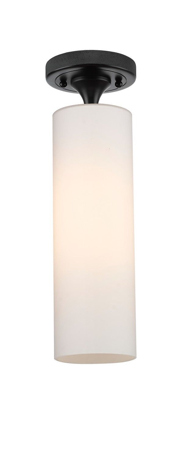 Innovations 434-1F-BK-G434-12WH LED Flush Mount, Matte Black