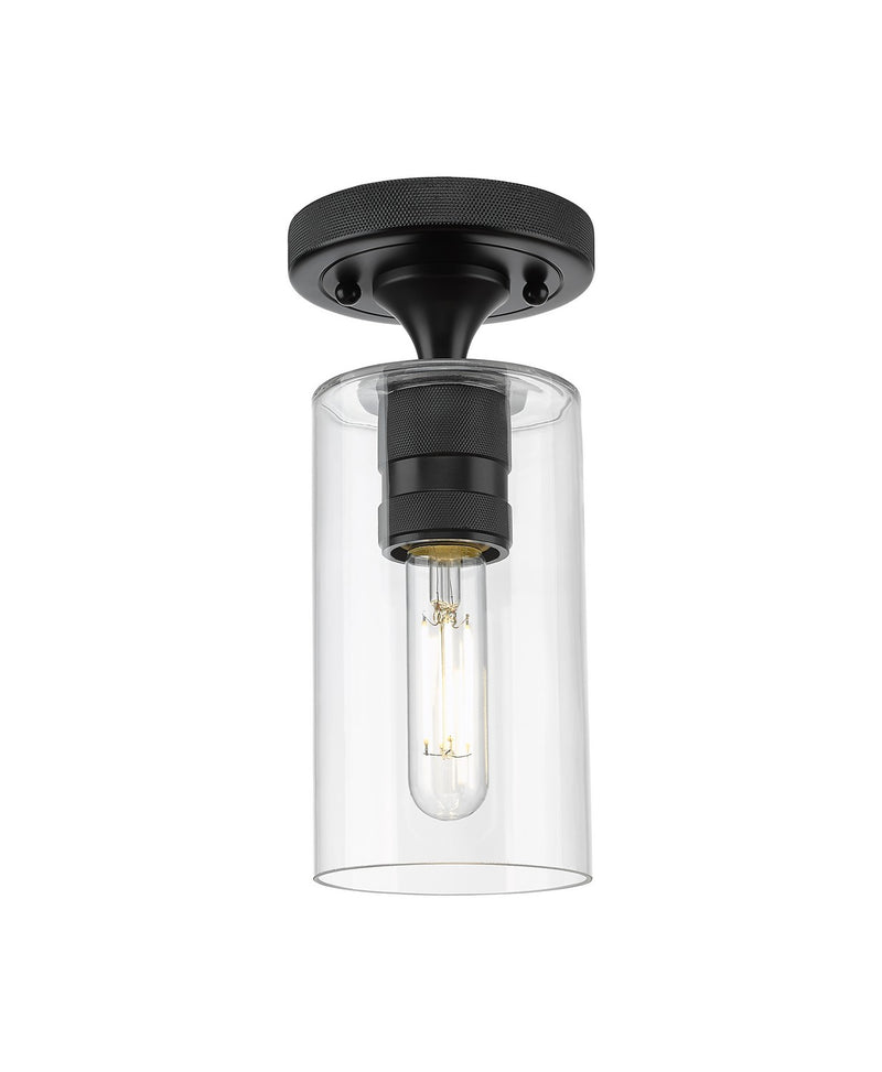 Innovations 434-1F-BK-G434-7CL LED Flush Mount, Matte Black