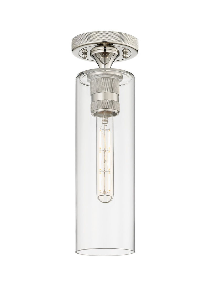 Innovations 434-1F-PN-G434-12CL LED Flush Mount, Polished Nickel