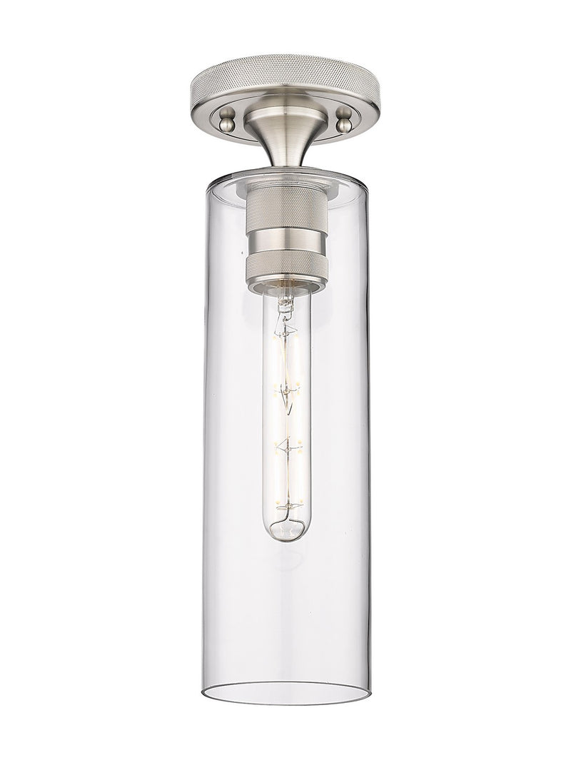 Innovations 434-1F-SN-G434-12CL LED Flush Mount, Satin Nickel