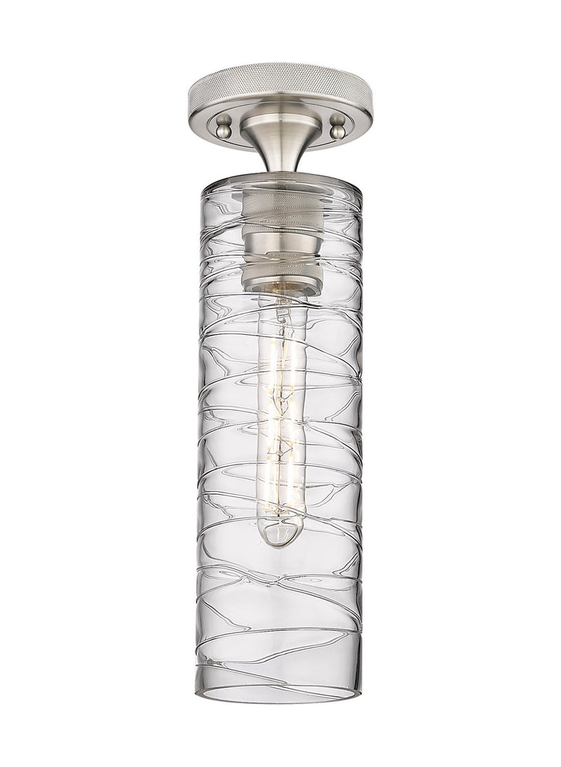 Innovations 434-1F-SN-G434-12DE LED Flush Mount, Satin Nickel