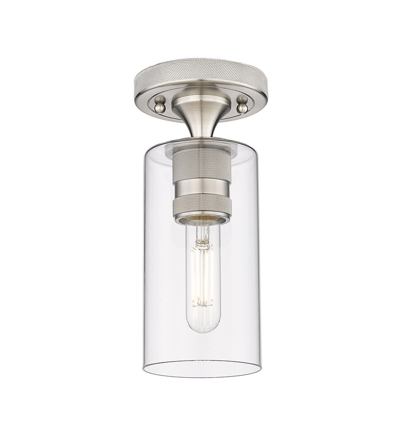 Innovations 434-1F-SN-G434-7CL LED Flush Mount, Satin Nickel
