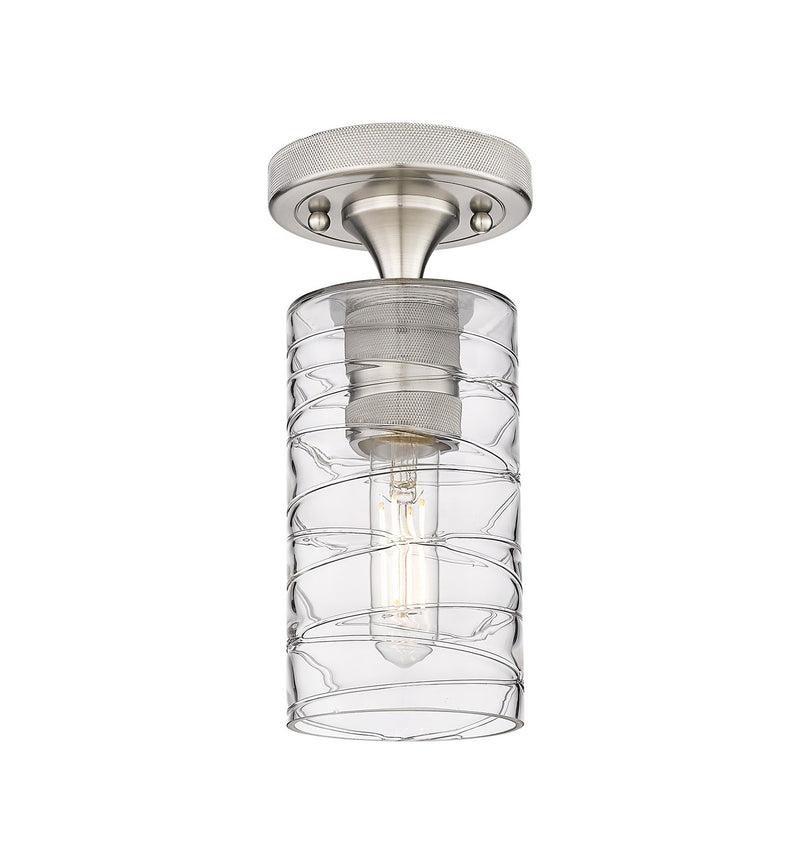 Innovations 434-1F-SN-G434-7DE LED Flush Mount, Satin Nickel