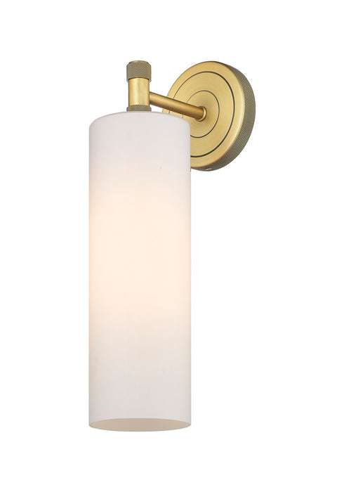 Innovations 434-1W-BB-G434-12WH LED Wall Sconce, Brushed Brass