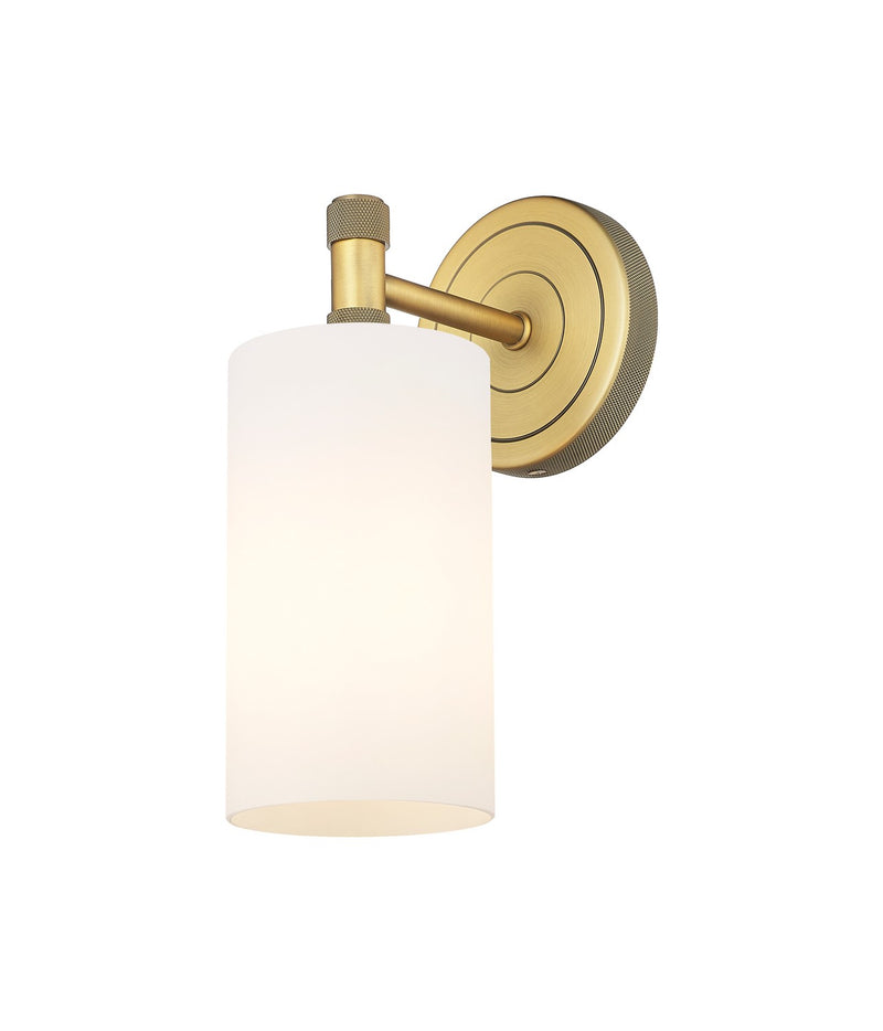Innovations 434-1W-BB-G434-7WH LED Wall Sconce, Brushed Brass