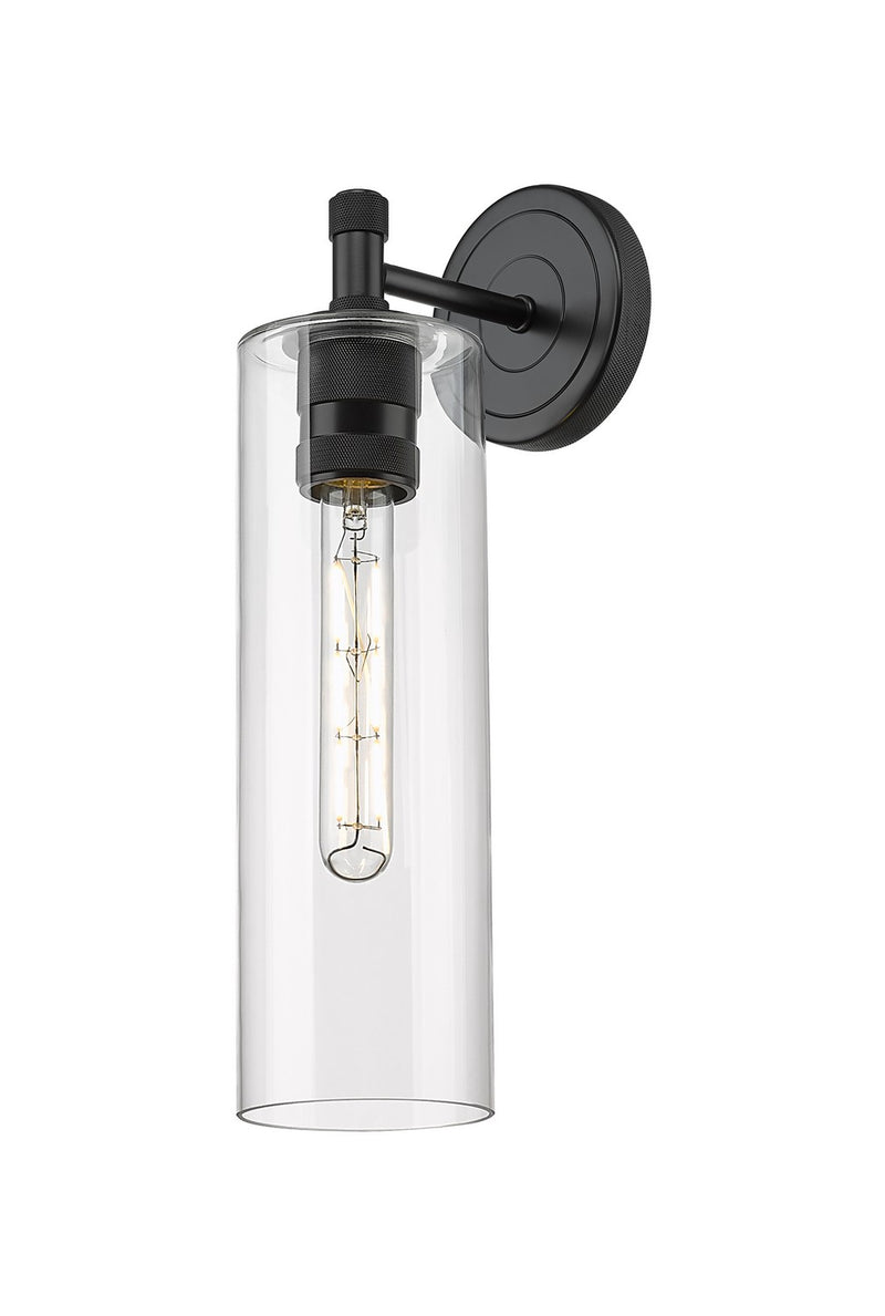 Innovations 434-1W-BK-G434-12CL LED Wall Sconce, Matte Black