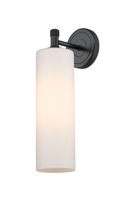 Innovations 434-1W-BK-G434-12WH LED Wall Sconce, Matte Black