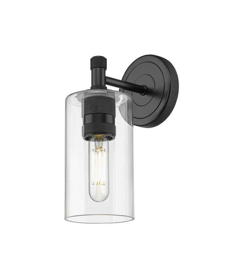 Innovations 434-1W-BK-G434-7CL LED Wall Sconce, Matte Black