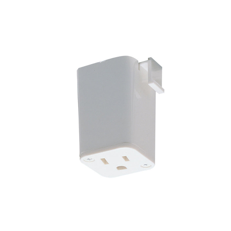 Nora Lighting NT-327W/L Outlet Adaptor, 1 Or 2 Circuit Track, L-Style, White