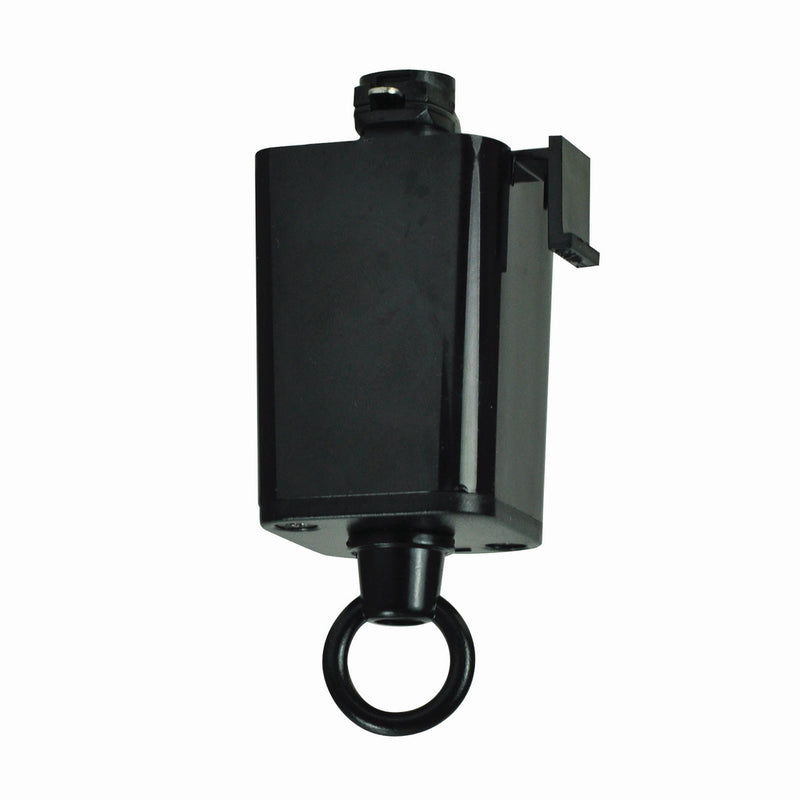 Nora Lighting NT-368B/J Pendant To Track Adapter, 1 Or 2 Circuit Track, J-Style, Black