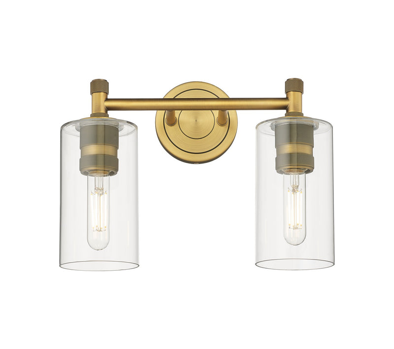 Innovations 434-2W-BB-G434-7CL LED Bath Vanity, Brushed Brass