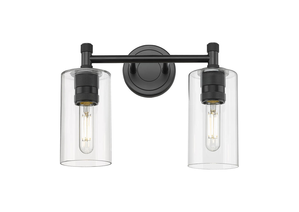 Innovations 434-2W-BK-G434-7CL LED Bath Vanity, Matte Black