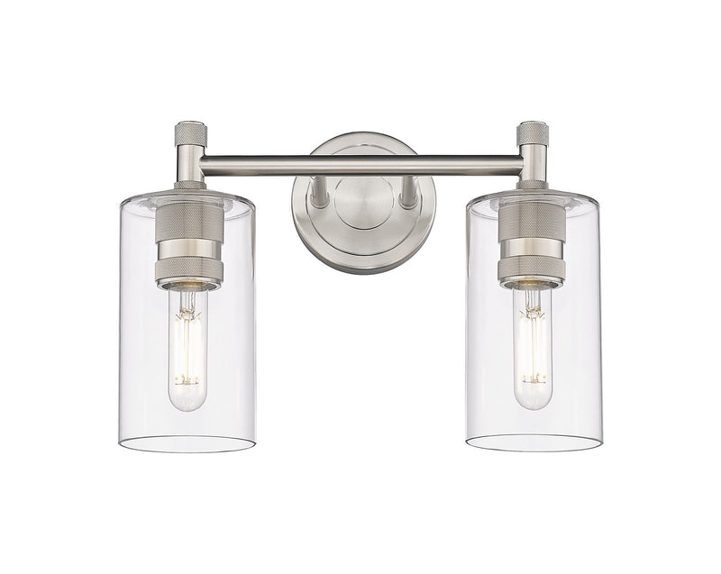 Innovations 434-2W-SN-G434-7CL LED Bath Vanity, Satin Nickel