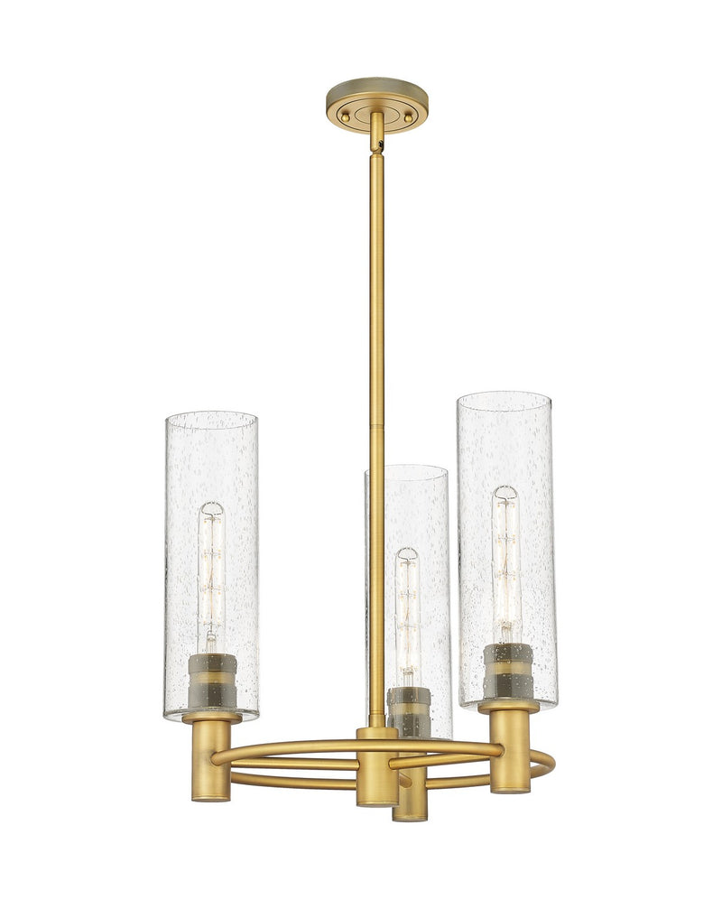 Innovations 434-3CR-BB-G434-12SDY LED Pendant, Brushed Brass