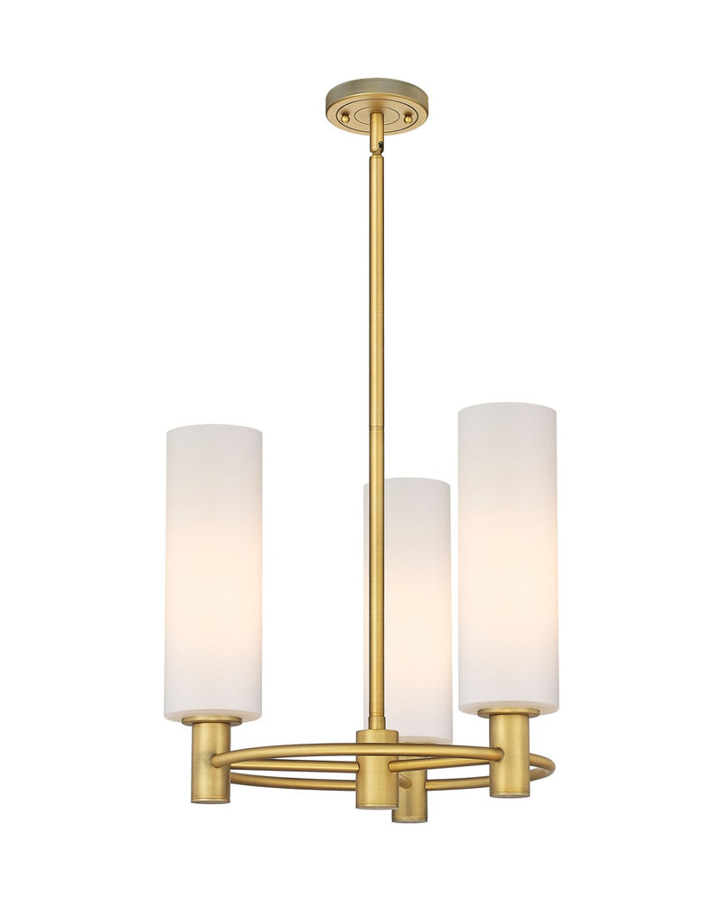 Innovations 434-3CR-BB-G434-12WH LED Pendant, Brushed Brass